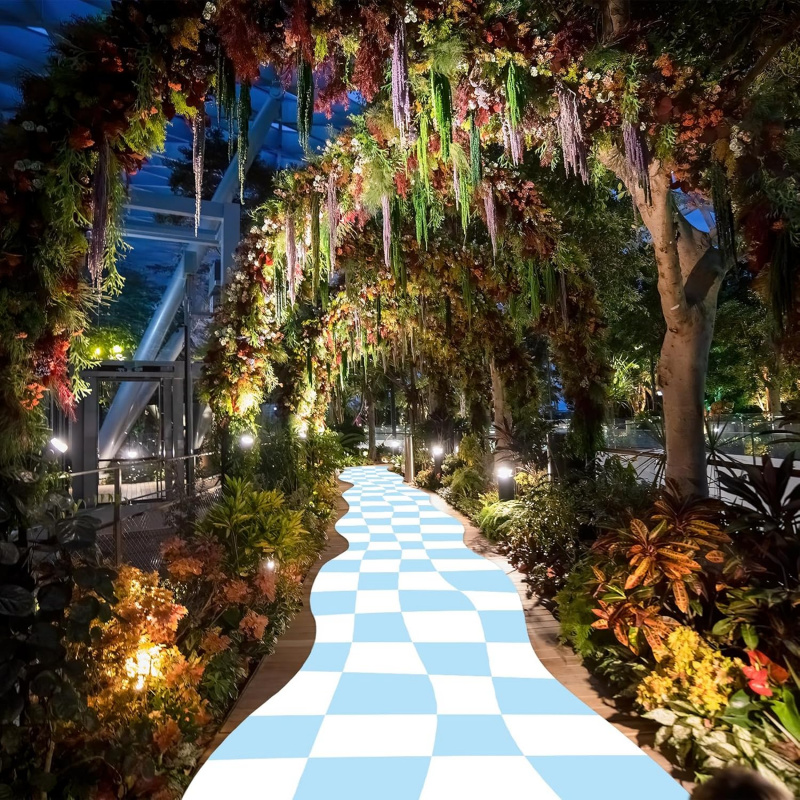 Home Bathroom Layout - VIKAMA Checkerboard Outdoor Carpet Courtyard Garden