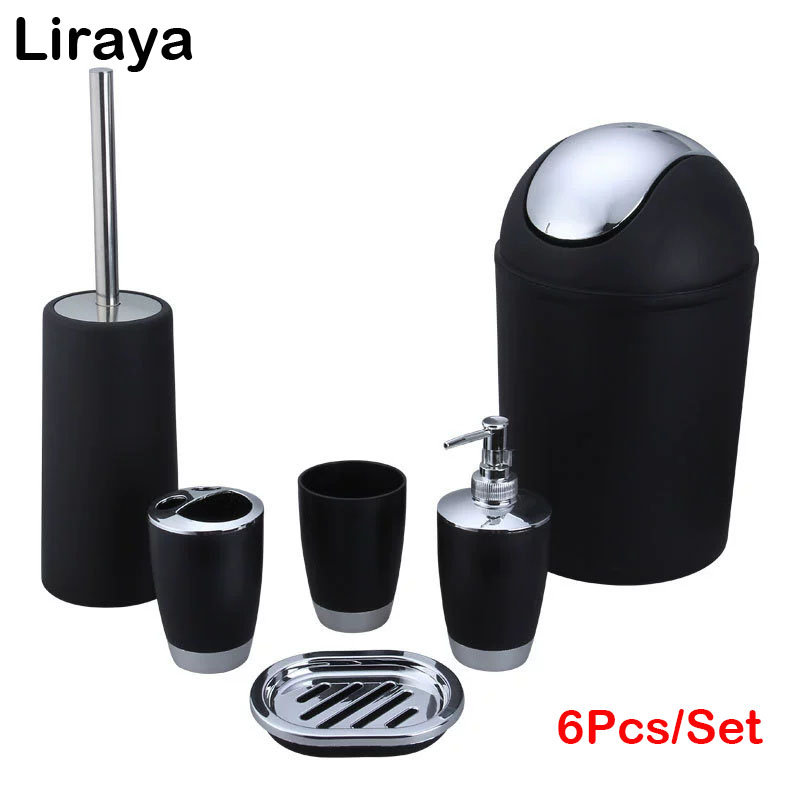 Zara Home Bathroom Set - 6Pcs/Set Soap Dispenser Box Toilet Brush