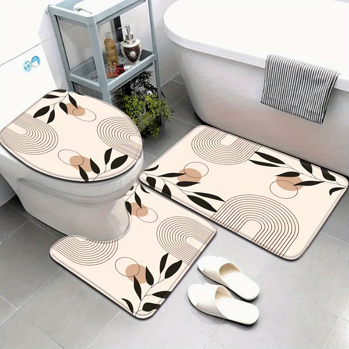 Zara Home Bathroom Set - 3-piece elegant bathroom floor mat set