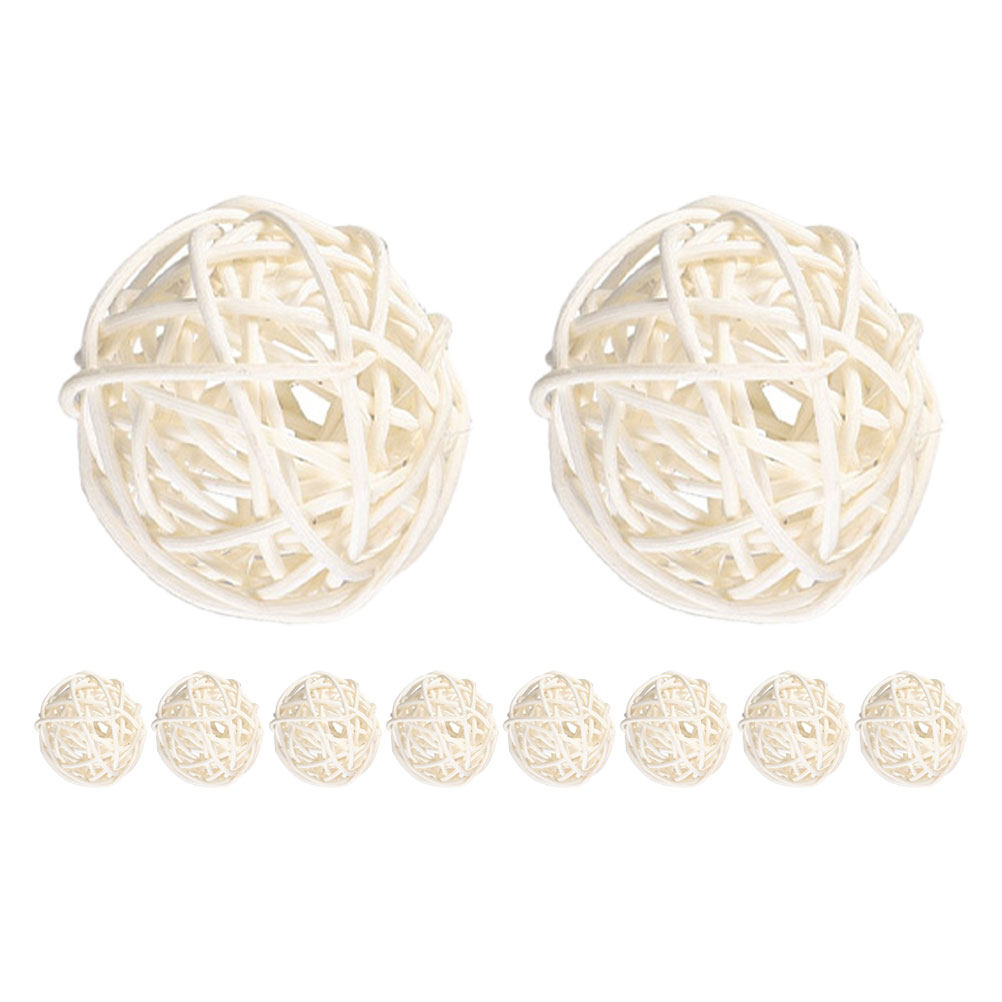 Home Bathroom Layout - 10Pcs Decorative Rattan Balls Set Handmade