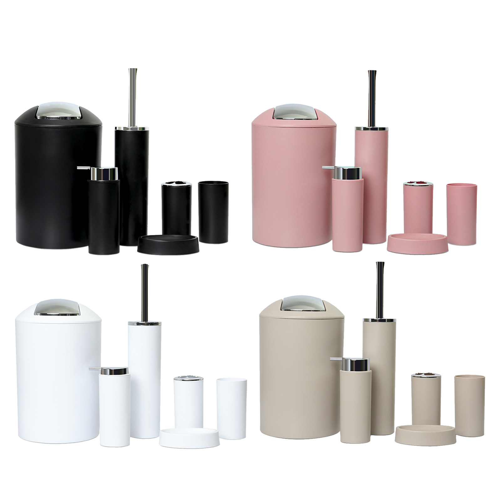 Zara Home Bathroom Set - 6Pcs Bathroom Accessories Set Bath Ensemble