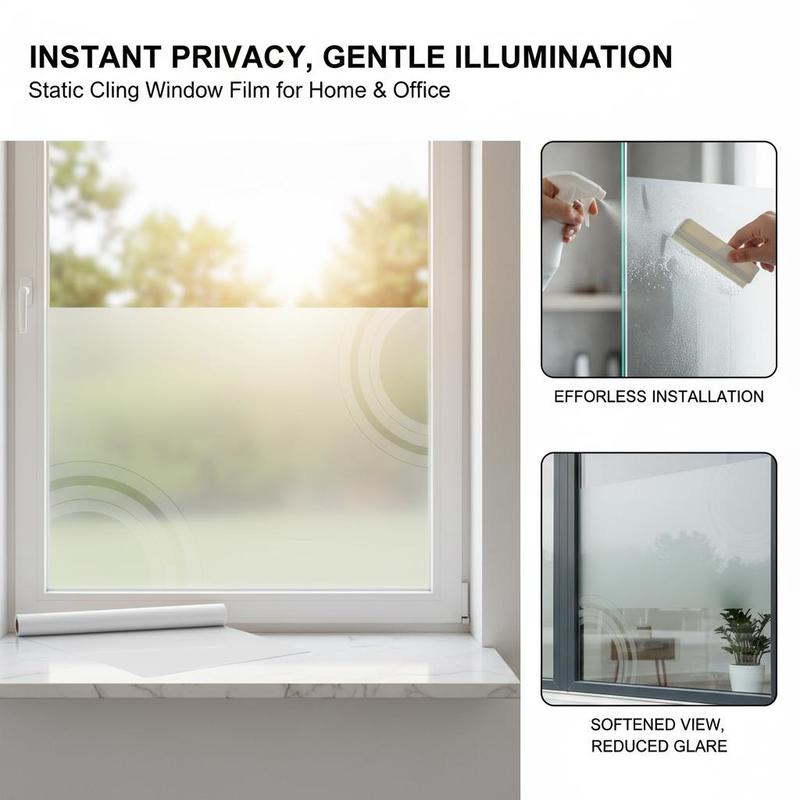 Frosted Window Cover 23.6 in x - Home Bathroom Window Tint recensie en prijs