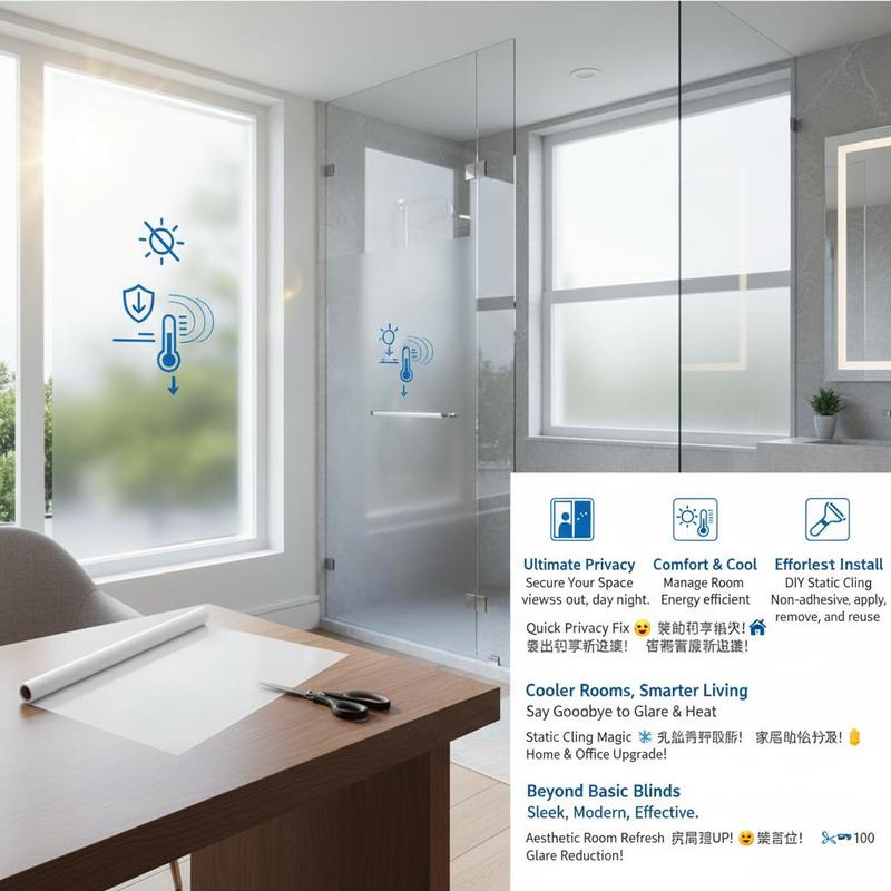 Frosted Window Cover 23.6 in x - Home Bathroom Window Tint recensie en prijs