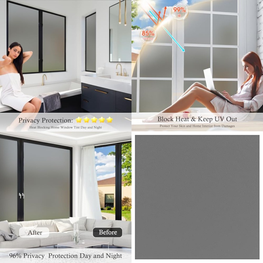 Window Privacy Film Frosted Gl - Home Bathroom Window Tint recensie en prijs