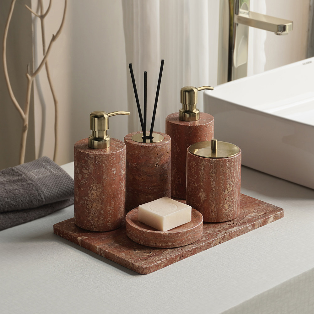 Red Travertine Bathroom Set Vi - Zara Home Bathroom Set recensie en prijs