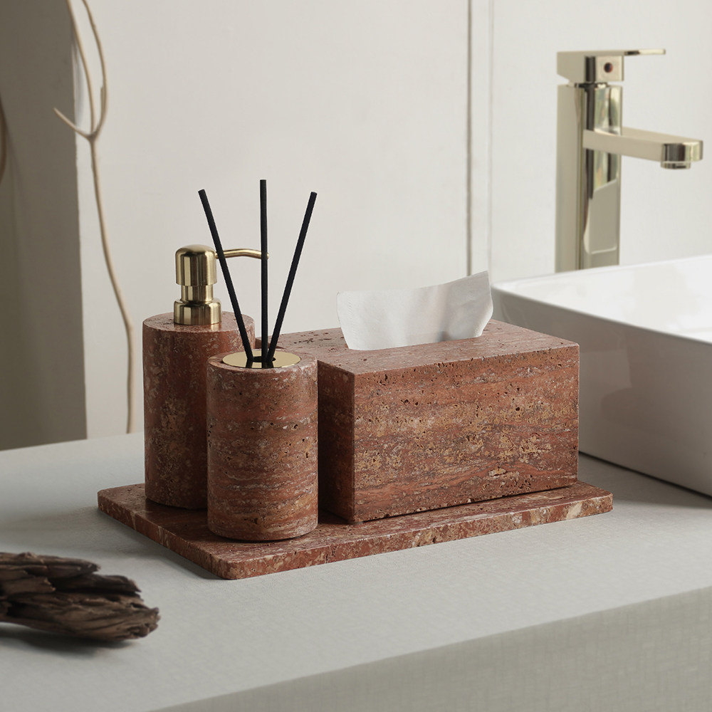 Red Travertine Bathroom Set Vi - Zara Home Bathroom Set recensie en prijs
