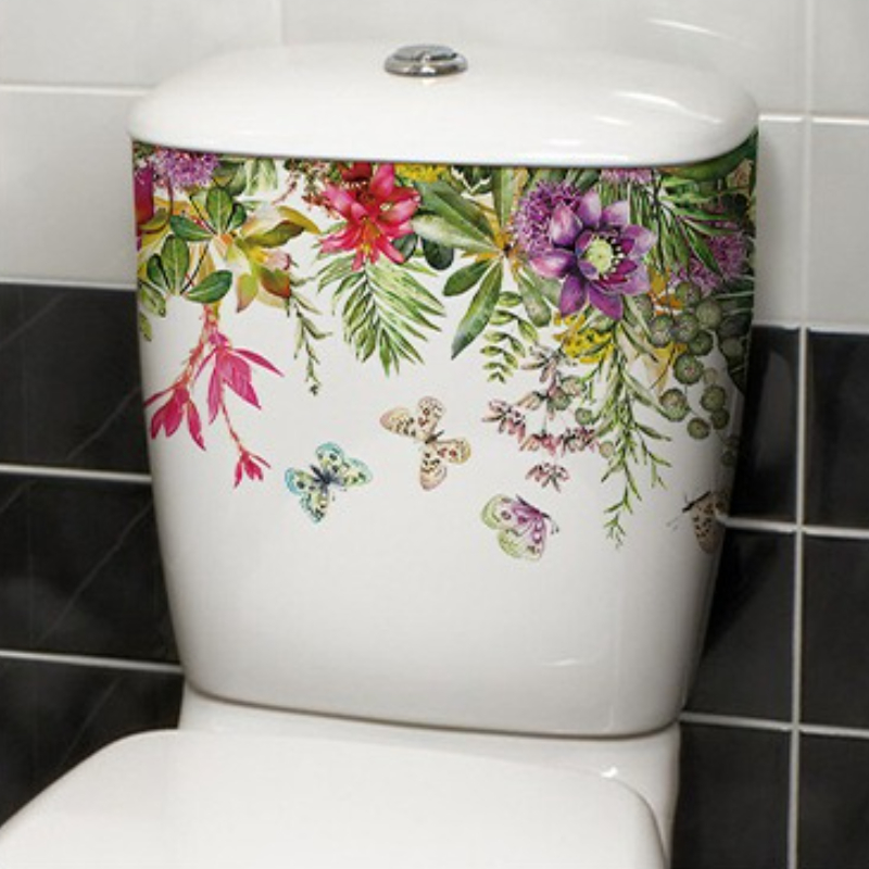 Vibrant Spring Butterfly Flowe - Home Bathroom Layout recensie en prijs