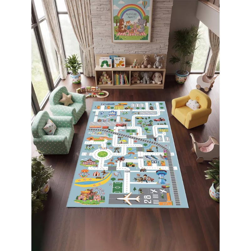 Cartoon City Street Traffic Ma - Home Bathroom Layout recensie en prijs