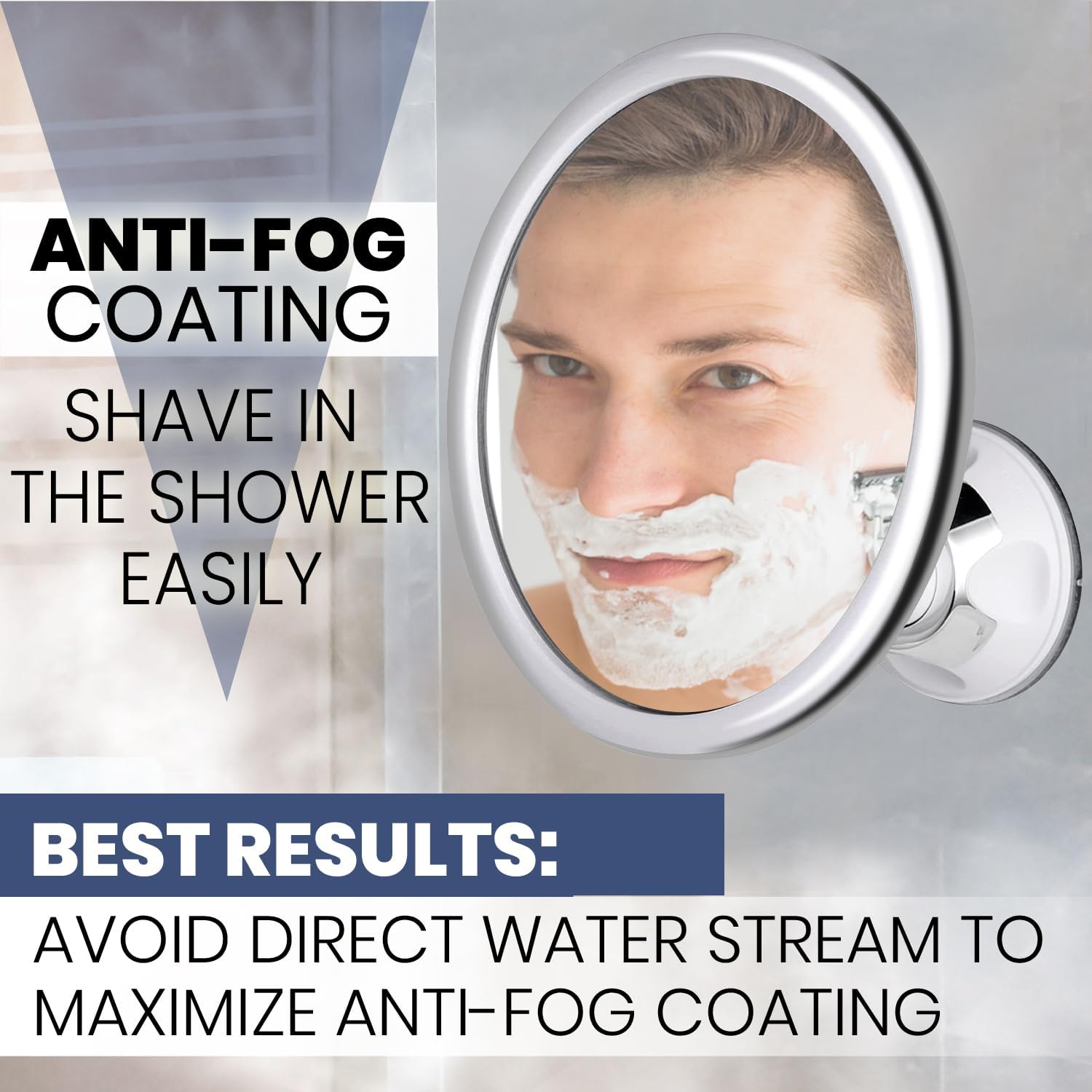 Fogless Makeup Bath Mirror Wit - Shaving Mirror Suction recensie en prijs