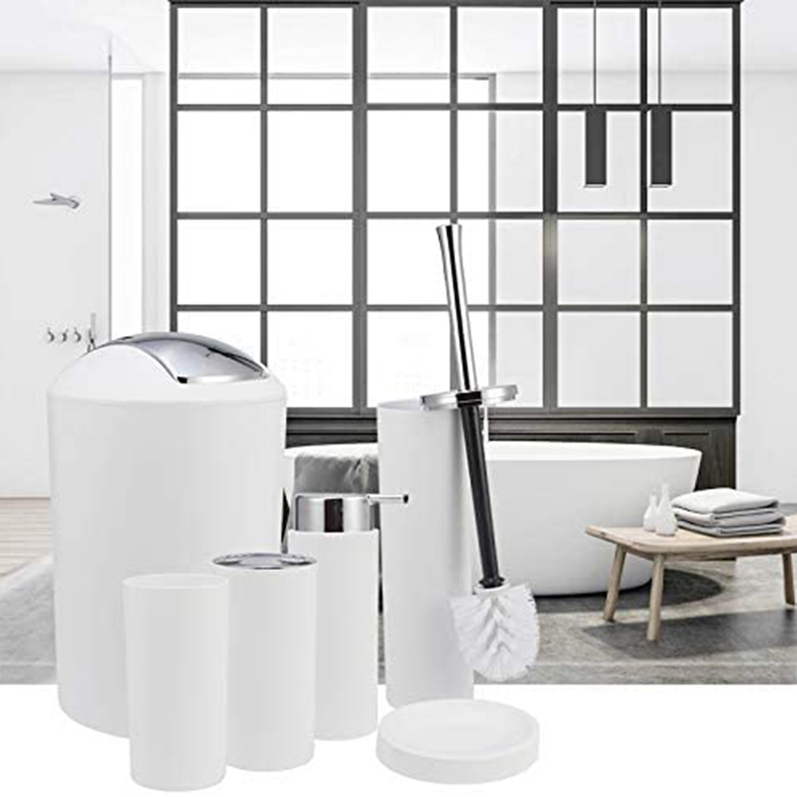 6Pcs Bathroom Accessories Set  - Zara Home Bathroom Set recensie en prijs