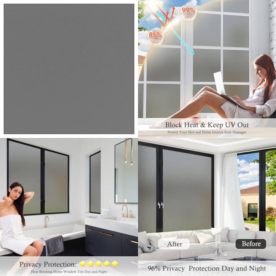 Window Privacy Film Frosted Gl - Home Bathroom Window Tint recensie en prijs