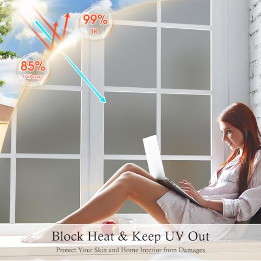 Window Privacy Film Frosted Gl - Home Bathroom Window Tint recensie en prijs