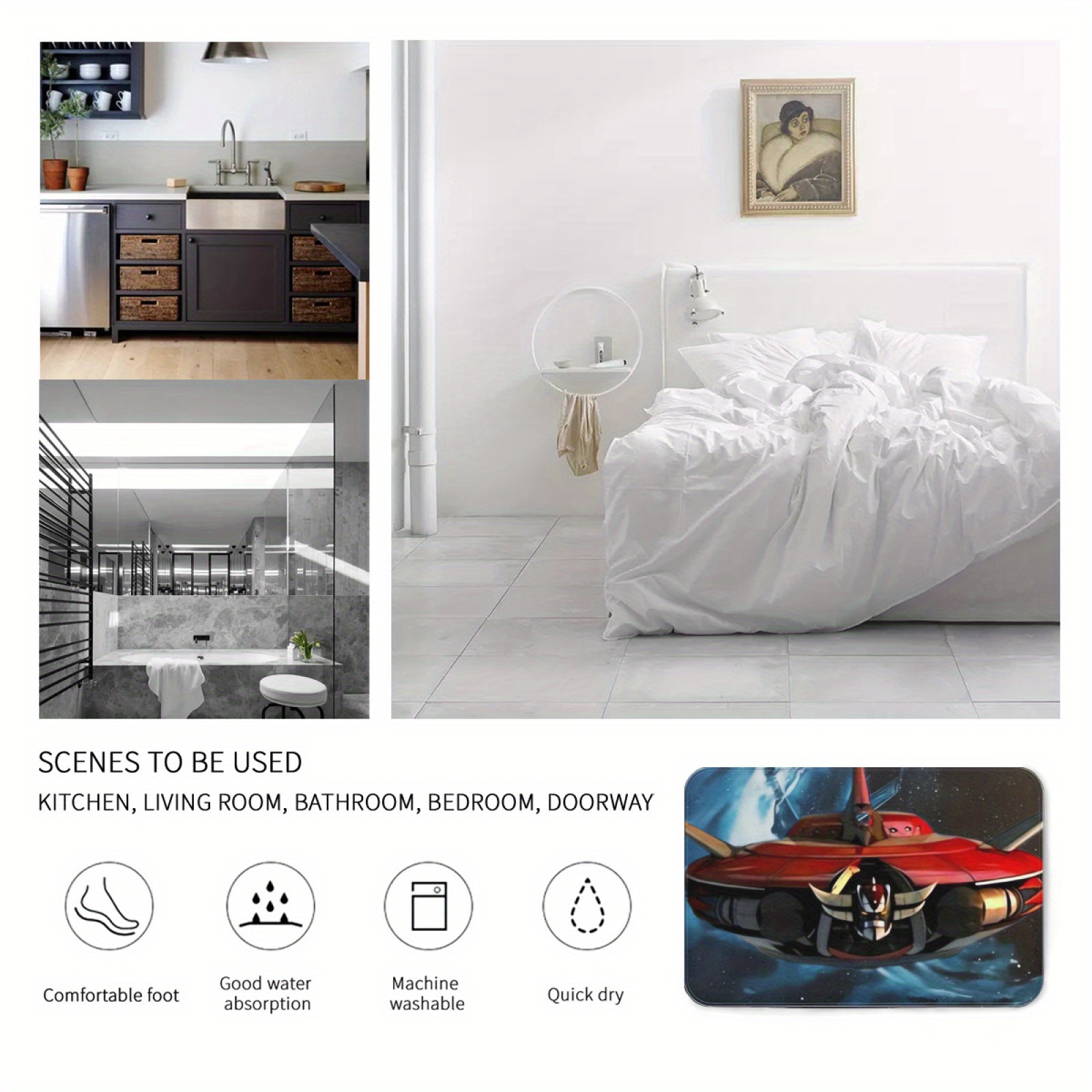 Ufo Robot Goldrake Modern Flan - Home Bathroom Dimensions recensie en prijs