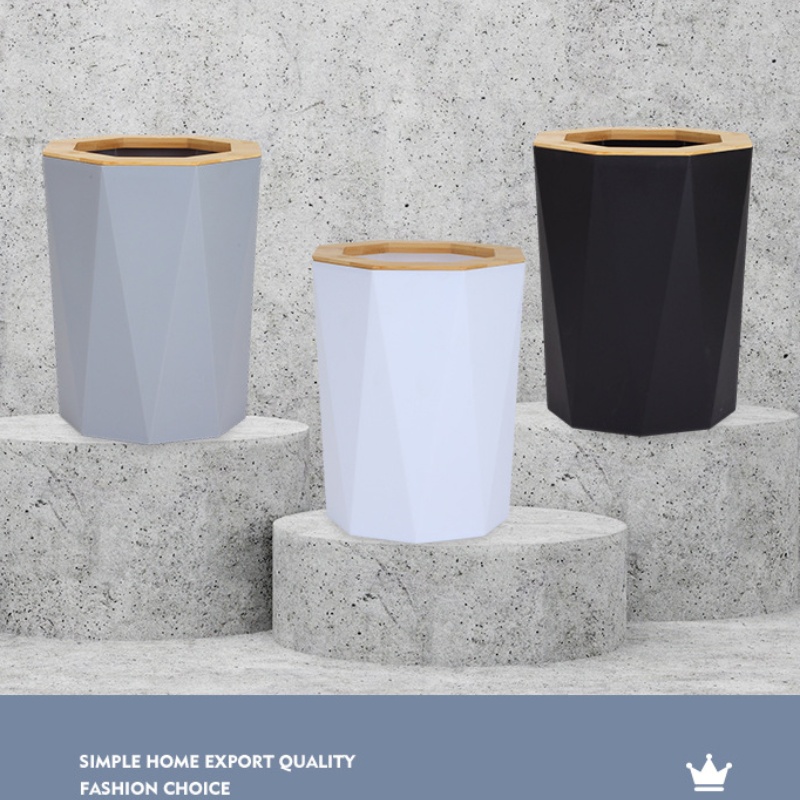Hexagonal Plastic Bamboo Wood  - Zara Home Bathroom Set recensie en prijs